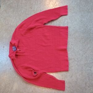 Pendleton Ribbed Quarter Zip women's sweater large